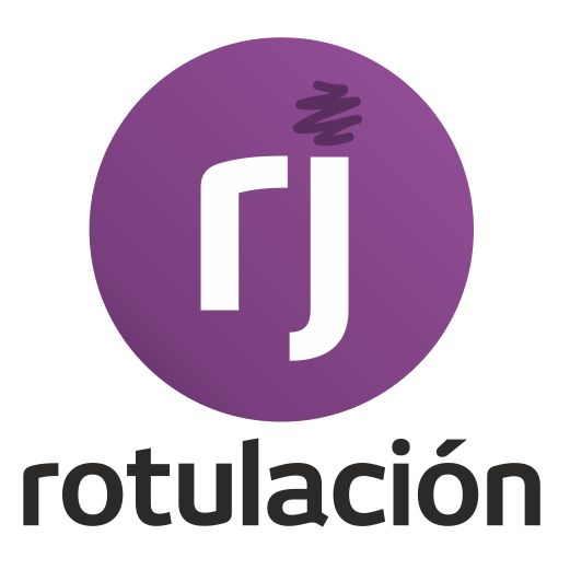 Logotipo RJ Rotulación Serigrafía Valdemoro Madrid marca profesional eventos